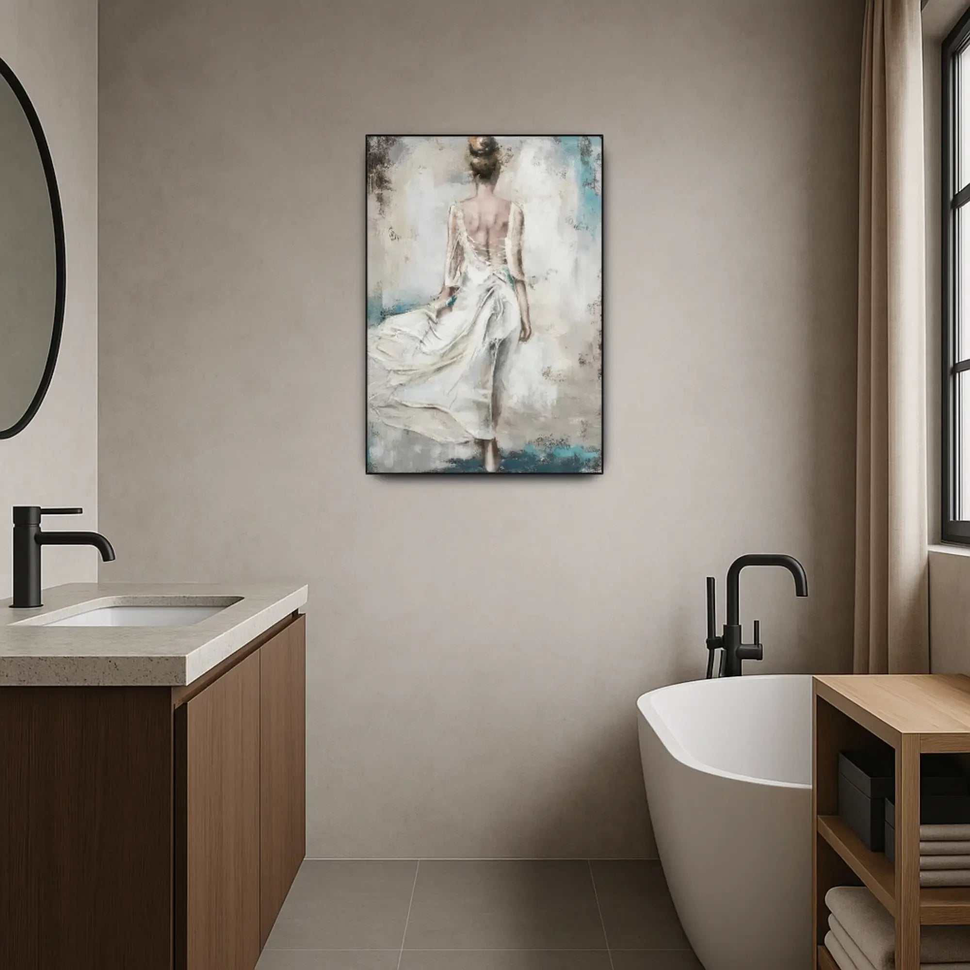 Großes Gemälde - Elegancia en Movimiento