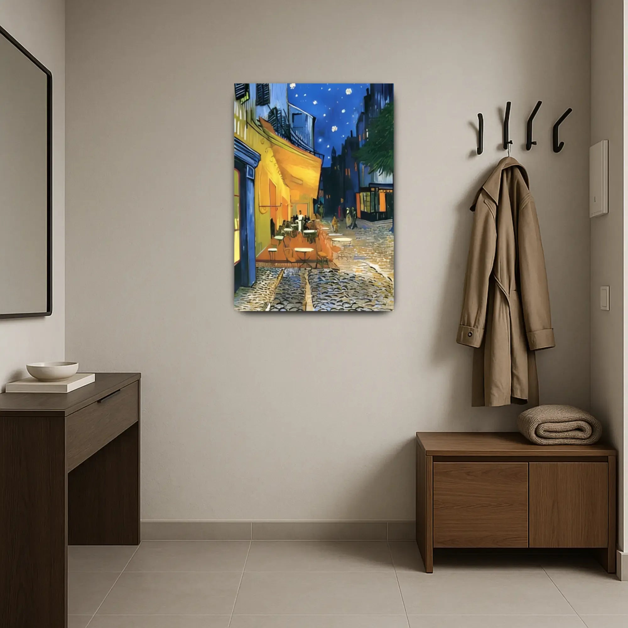 Großes Gemälde - Café bajo las Estrellas