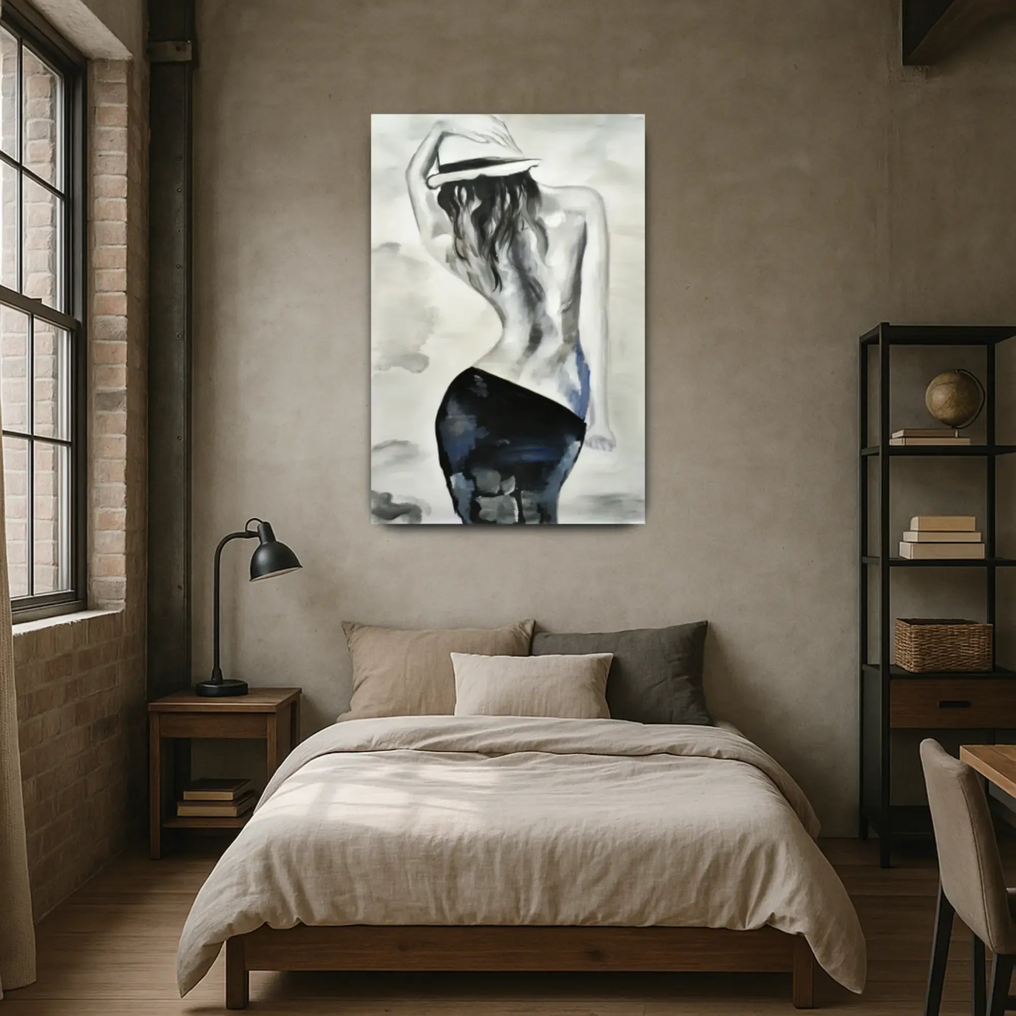 Großes Gemälde - Silhouette der Eleganz