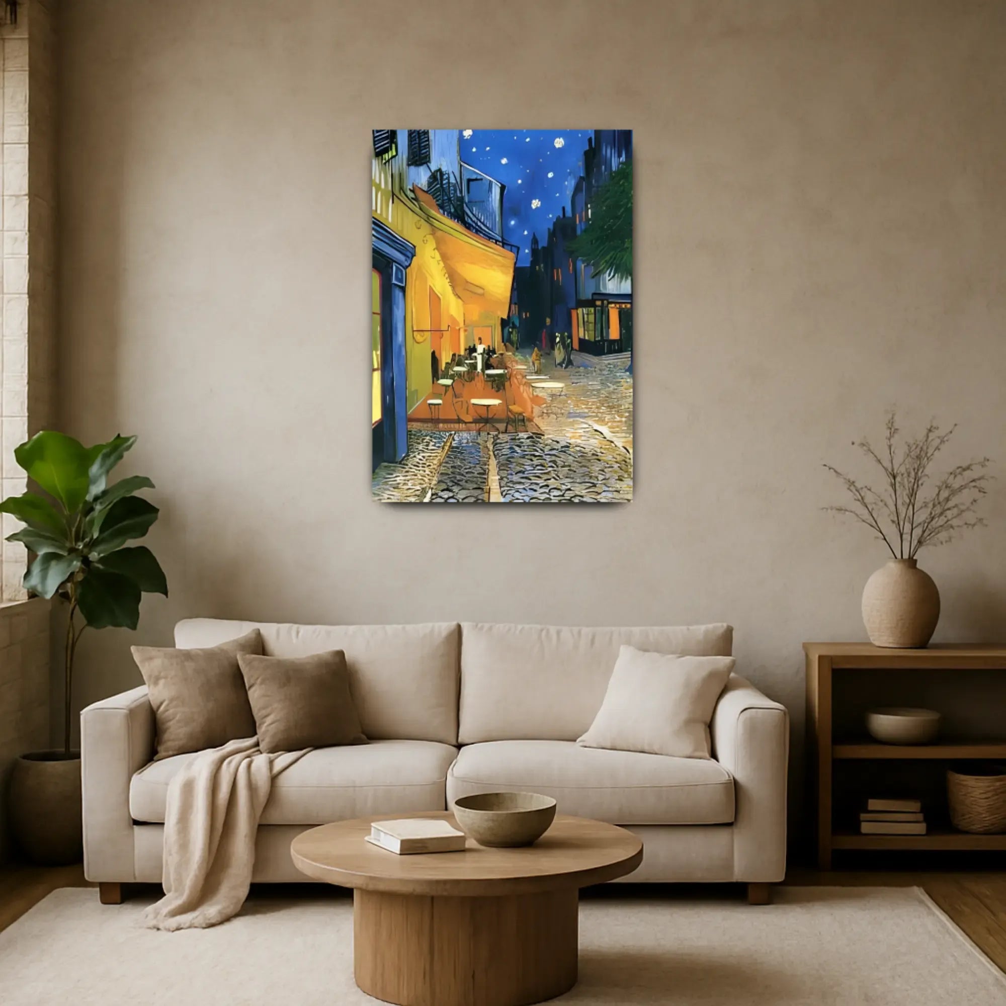 Großes Gemälde - Café bajo las Estrellas