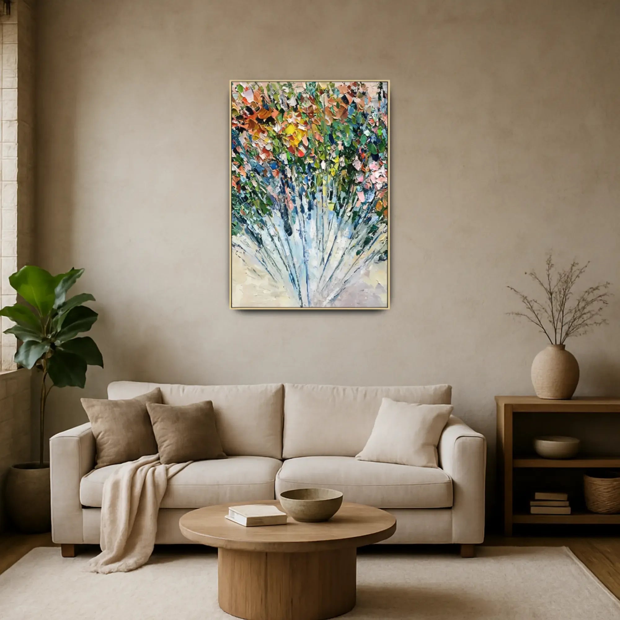 Großes Gemälde - Ráfaga Floral