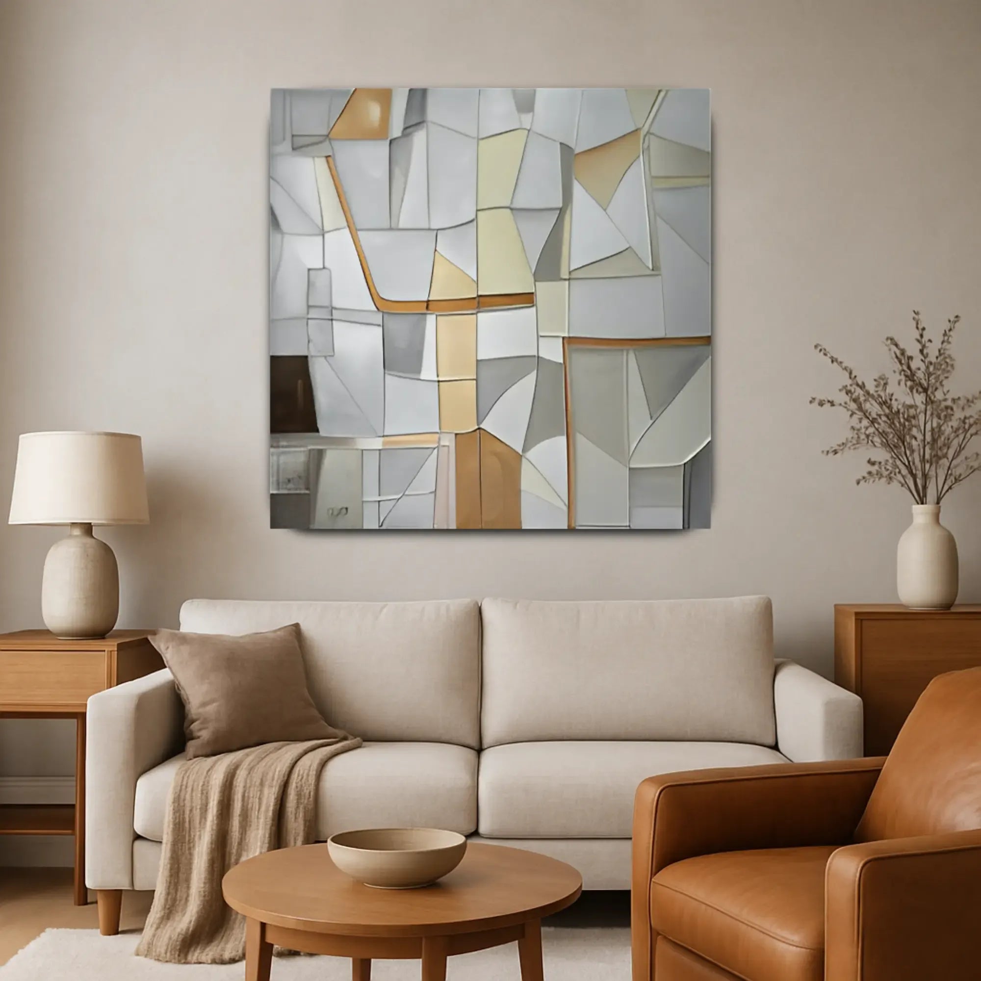 Großes Gemälde - Geometría de Serenidad