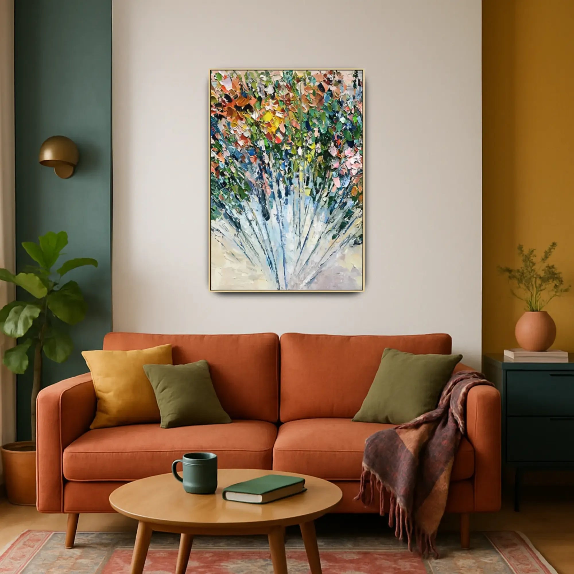 Großes Gemälde - Ráfaga Floral