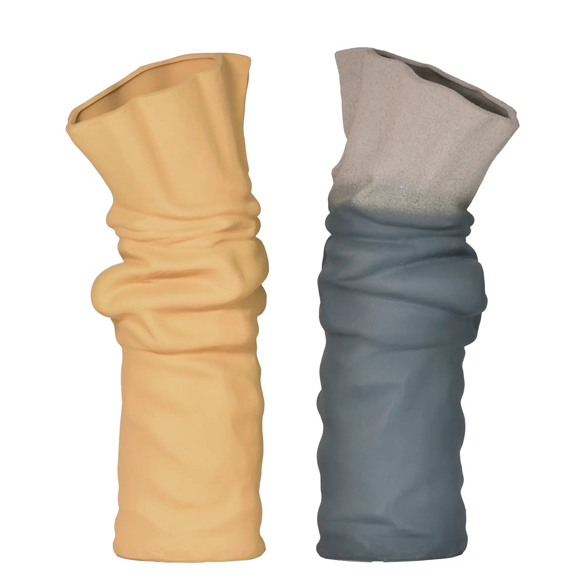 Keramikvase - handgemachte Designvase - Skulpturale Standvase Ondula Terrae