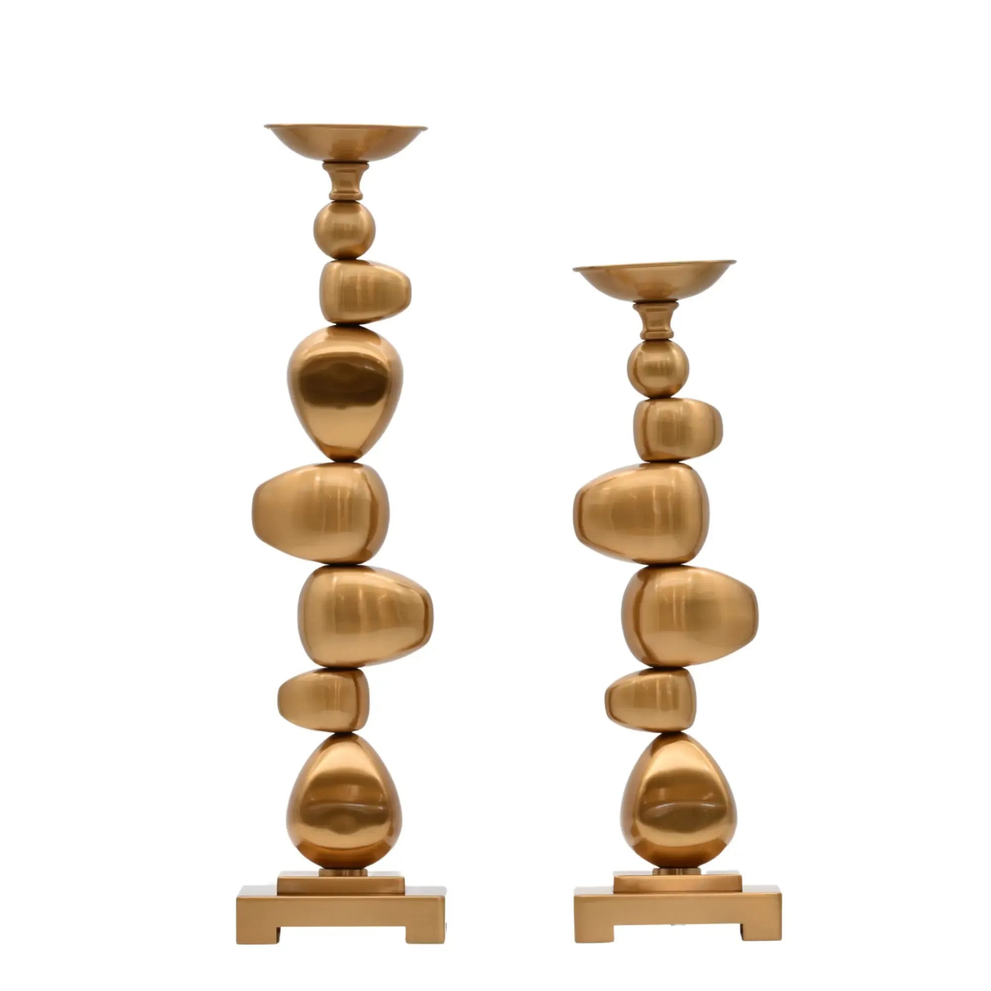 Kerzenständer - Gold Rund - Design Dekorativer Kerzenhalter CantoGold Groß