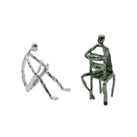 Denkerfigur - Abstrakte Skulptur filigrane Sitzfigur Cogito Nova