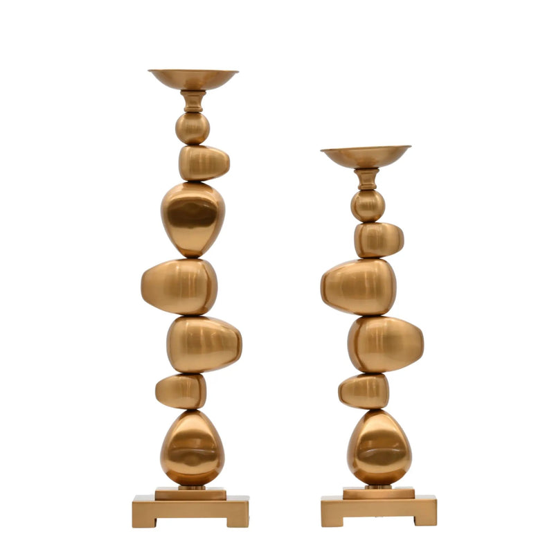 Kerzenständer - Gold Rund - Design Dekorativer Kerzenhalter CantoGold