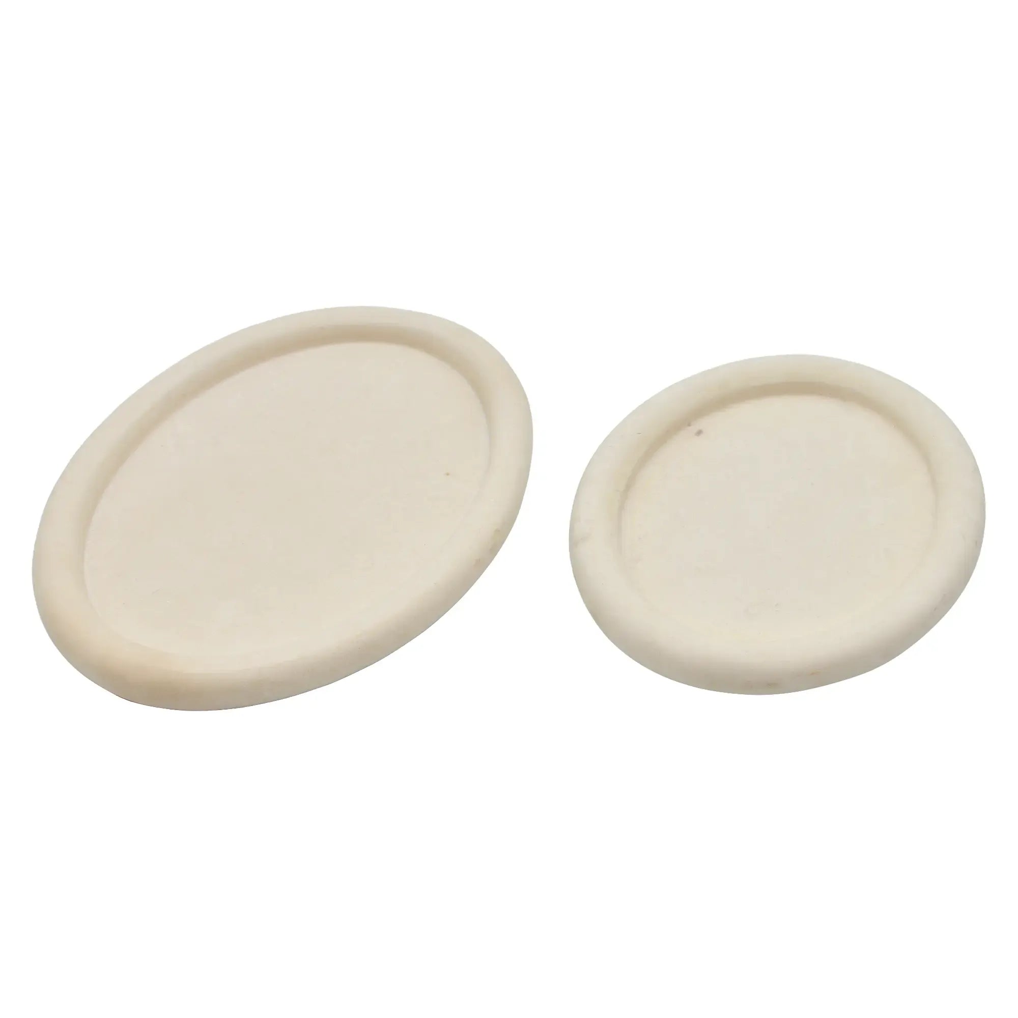 Tablett - Serviertablett Puristisch – Dekoteller im Doppel-Set – Ablage-Schale Alba Duo Groß