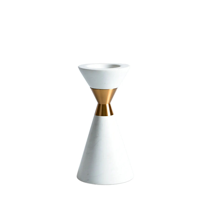 Kerzenständer - Skulpturaler Kerzenhalter aus Marmor Columna Aurea