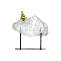 Dekofigur - alabasterähnlich - Deko-Objekt mit Meditationsfigur Berg