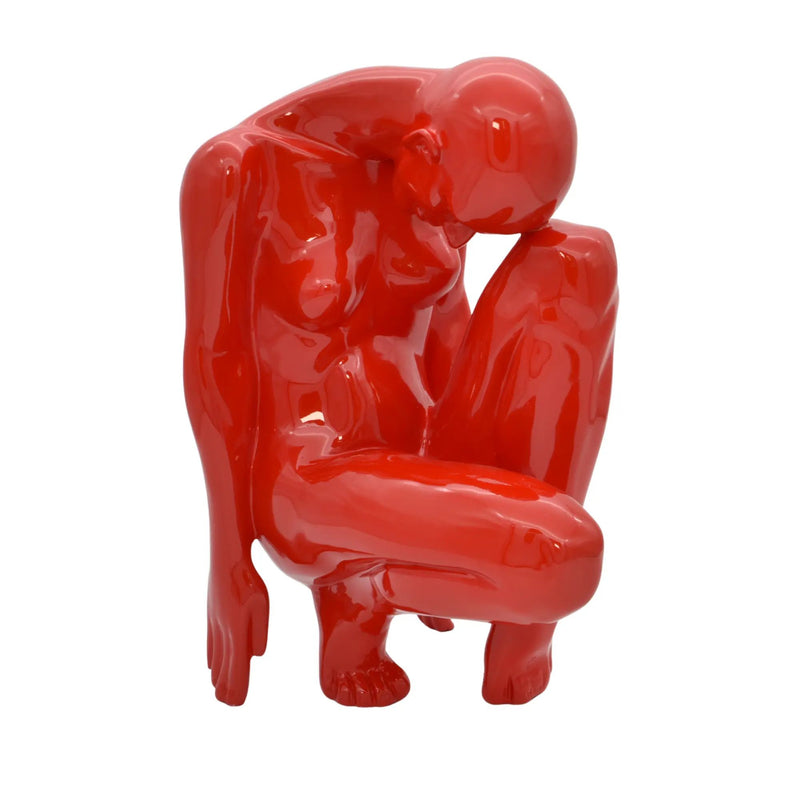 Frauenfigur - Frauenfigur Abstrakte Hochglanz Statue Figura Rubra