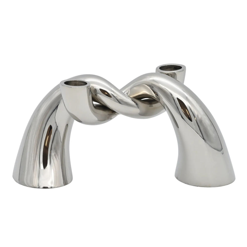 Kerzenständer - Knotendesign - Zweiarmiger Kerzenhalter Glänzender Dekokerzenständer Twist