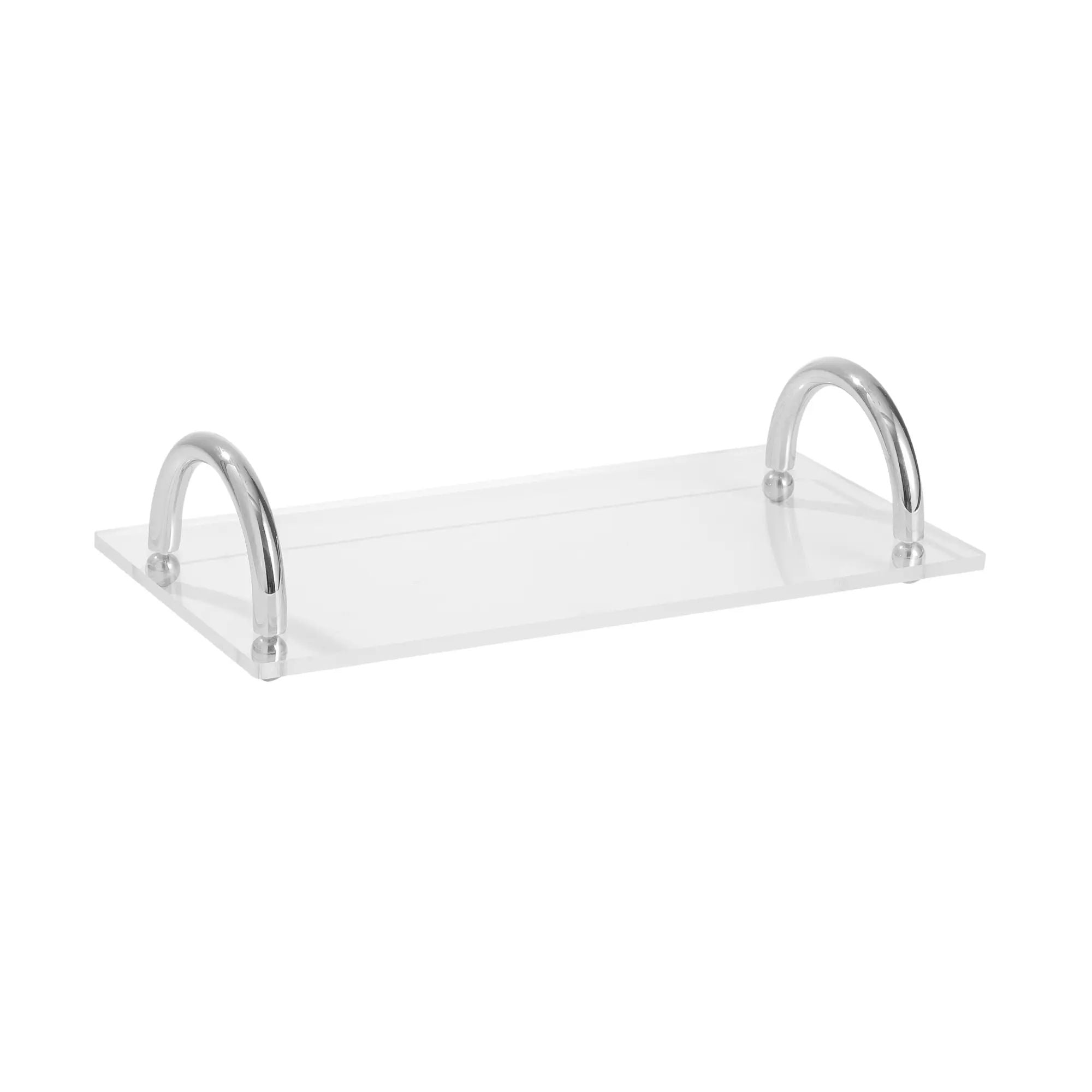 Serviertablett - Acryl mit Griff - Transparentes Tragetablett Duo Default Title