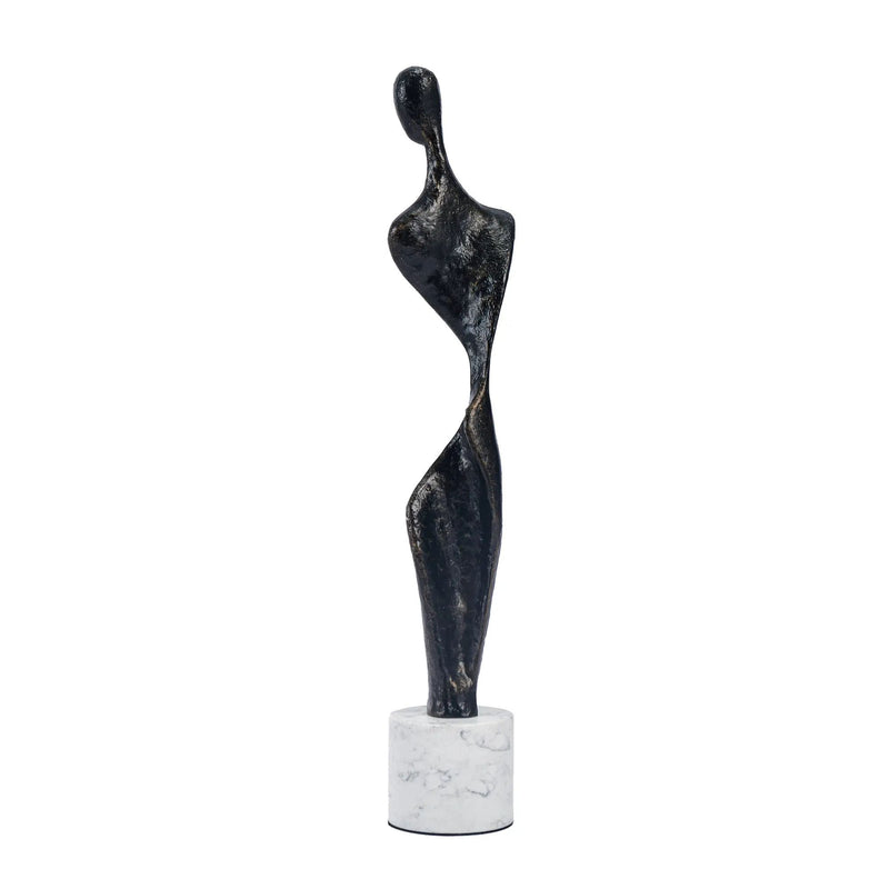 Dekoskulptur - Stahl-Skulptur - Moderne Statue elegante Damenfigur Figura Eleganza