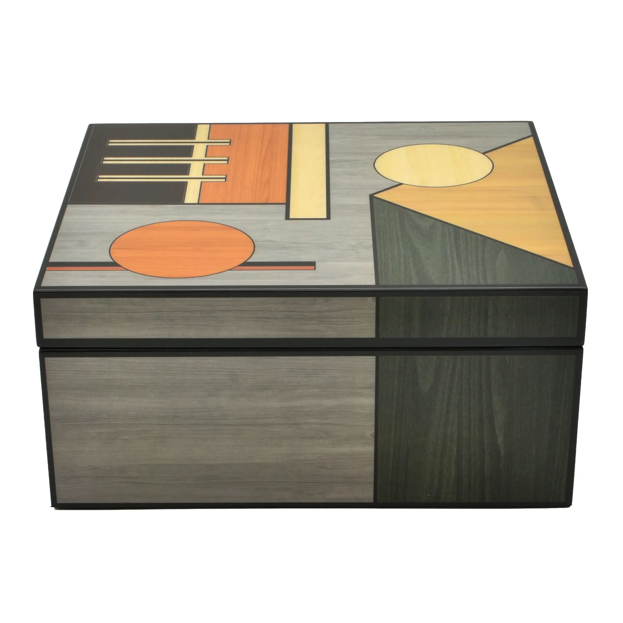 Schmuckbox - Art-Deco-Schmuckkästchen – Edelholz-Intarsien Accessoire-Box – Schmuckdose Orfeo Nan