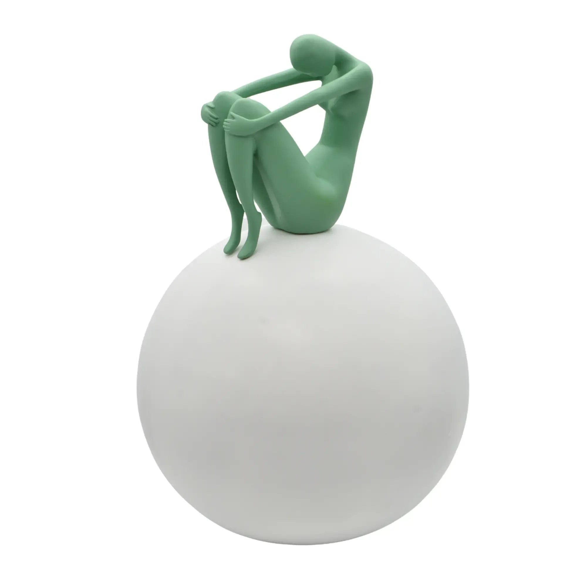 Dekofigur - Abstrakte Skulptur Statement-Figur Sisyphos Orbis Grün