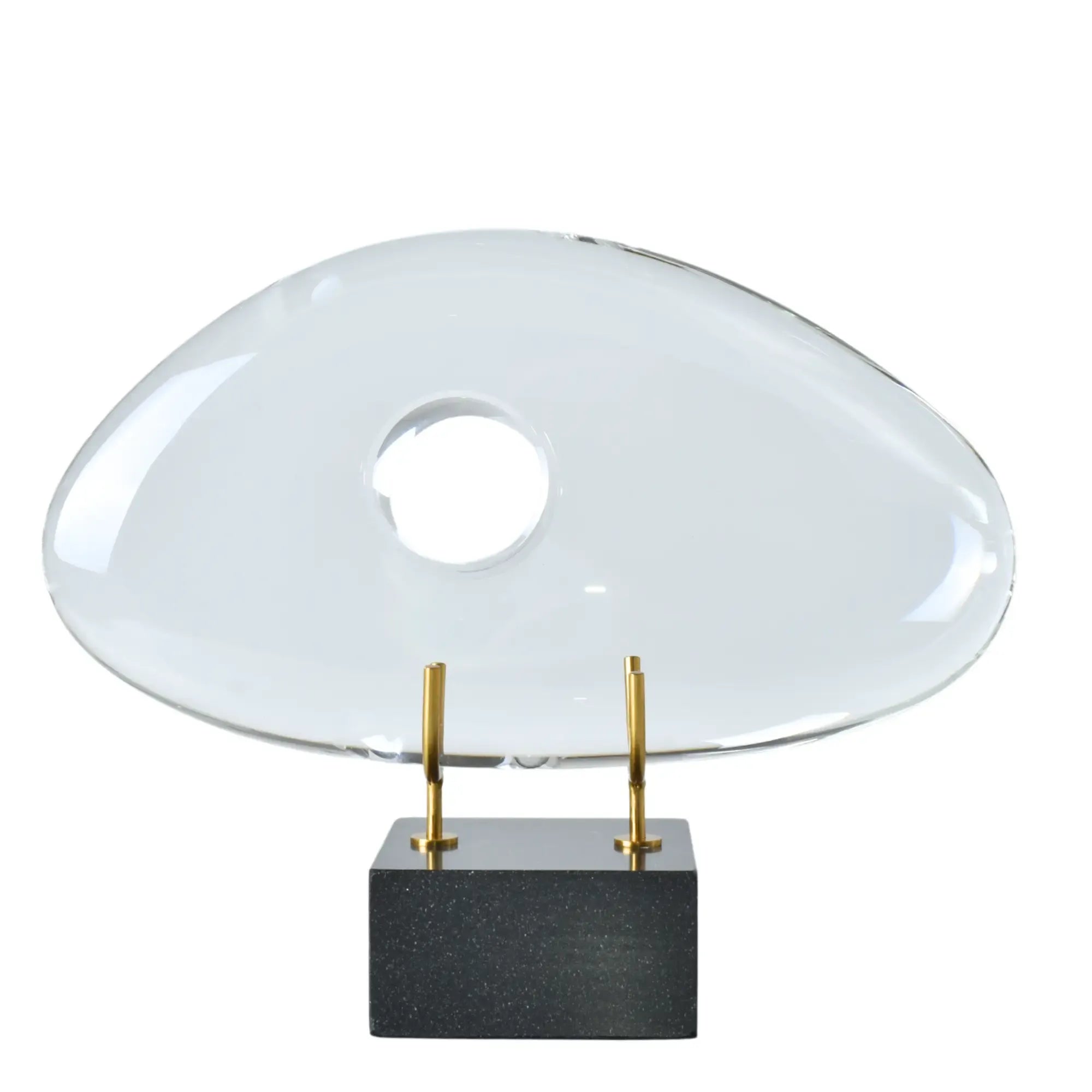 Dekoobjekt - Glaskunst auf Marmor - Glasfigur Abstrakt Designobjekt organisch Nuvole Default Title