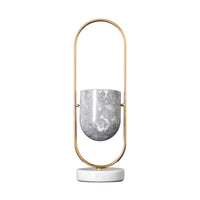 Marmorvase - mit Goldgriff - Standvase mit Fuß LunaireArc