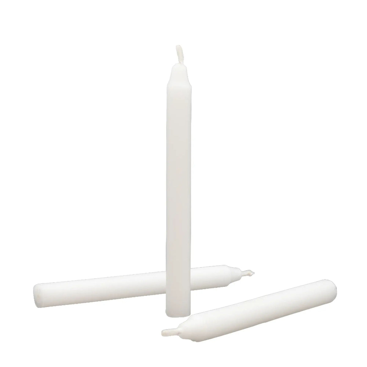 Stabkerze - Tafelkerzen-Set Puristisch – Ungefärbtes Wachs in Weiß, klassische Stabkerzen, 5 Stück, ca. 5 h Brenndauer Classico