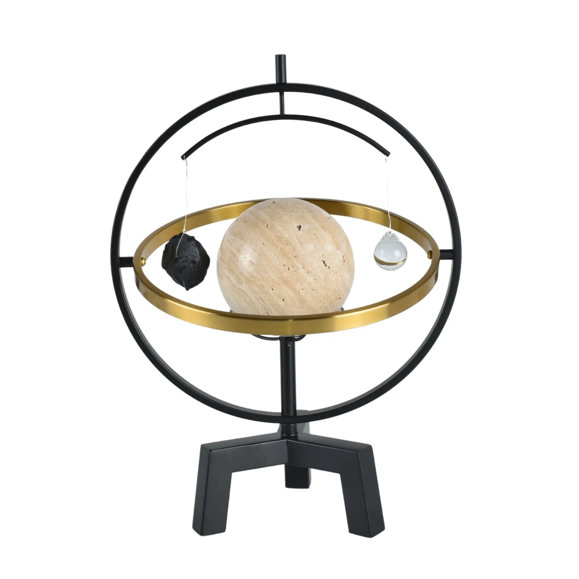 Dekoobjekt - Atmosphere Tisch-Globus - Moderne Abstrakte Dekokugel AstraCosmo schwarz, gold