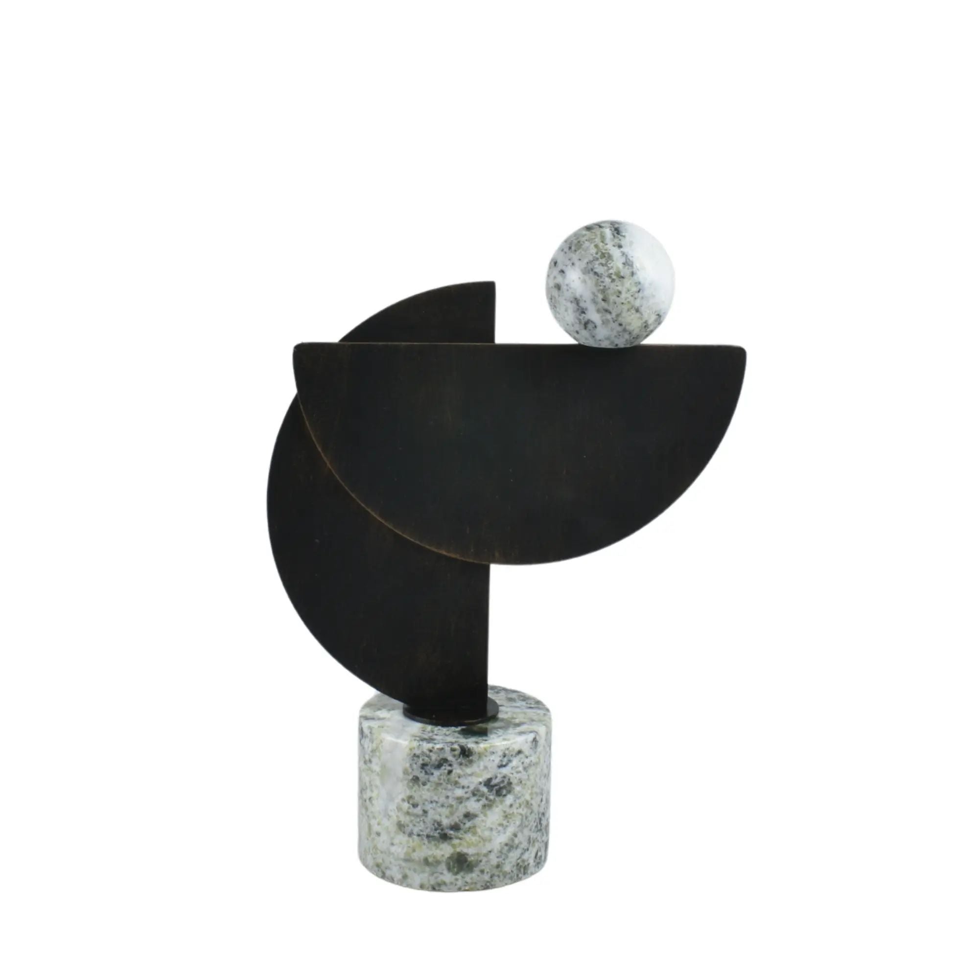 Dekoobjekt - geometirsch - Design Skulptur für Wohnzimmer Regal-Deko Géométrique Bronze Default Title