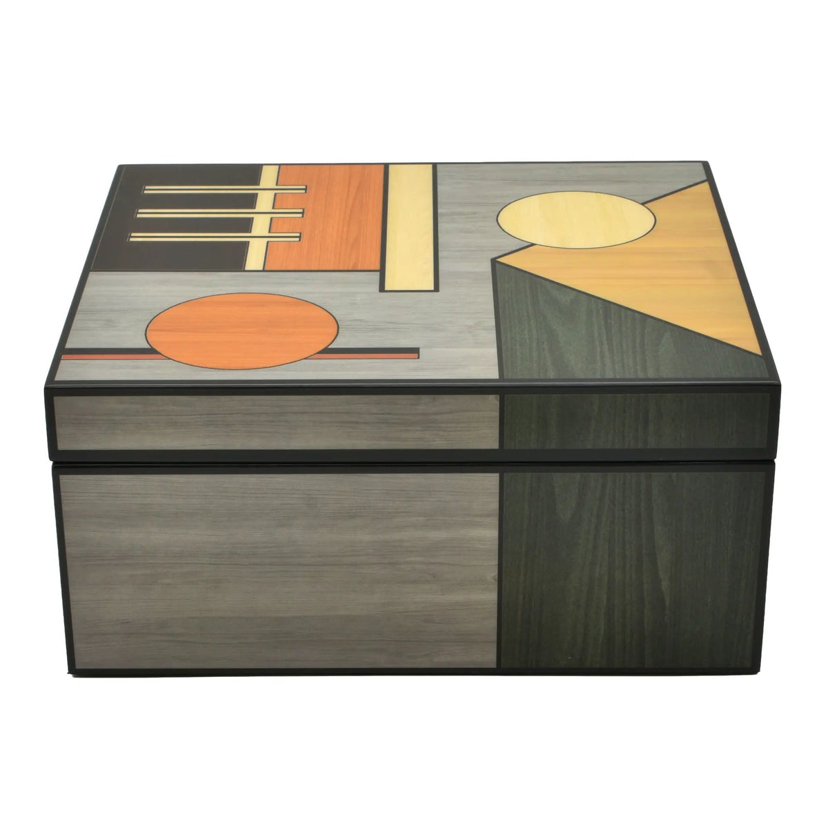 Schmuckbox - Art-Deco-Schmuckkästchen – Edelholz-Intarsien Accessoire-Box – Schmuckdose Orfeo