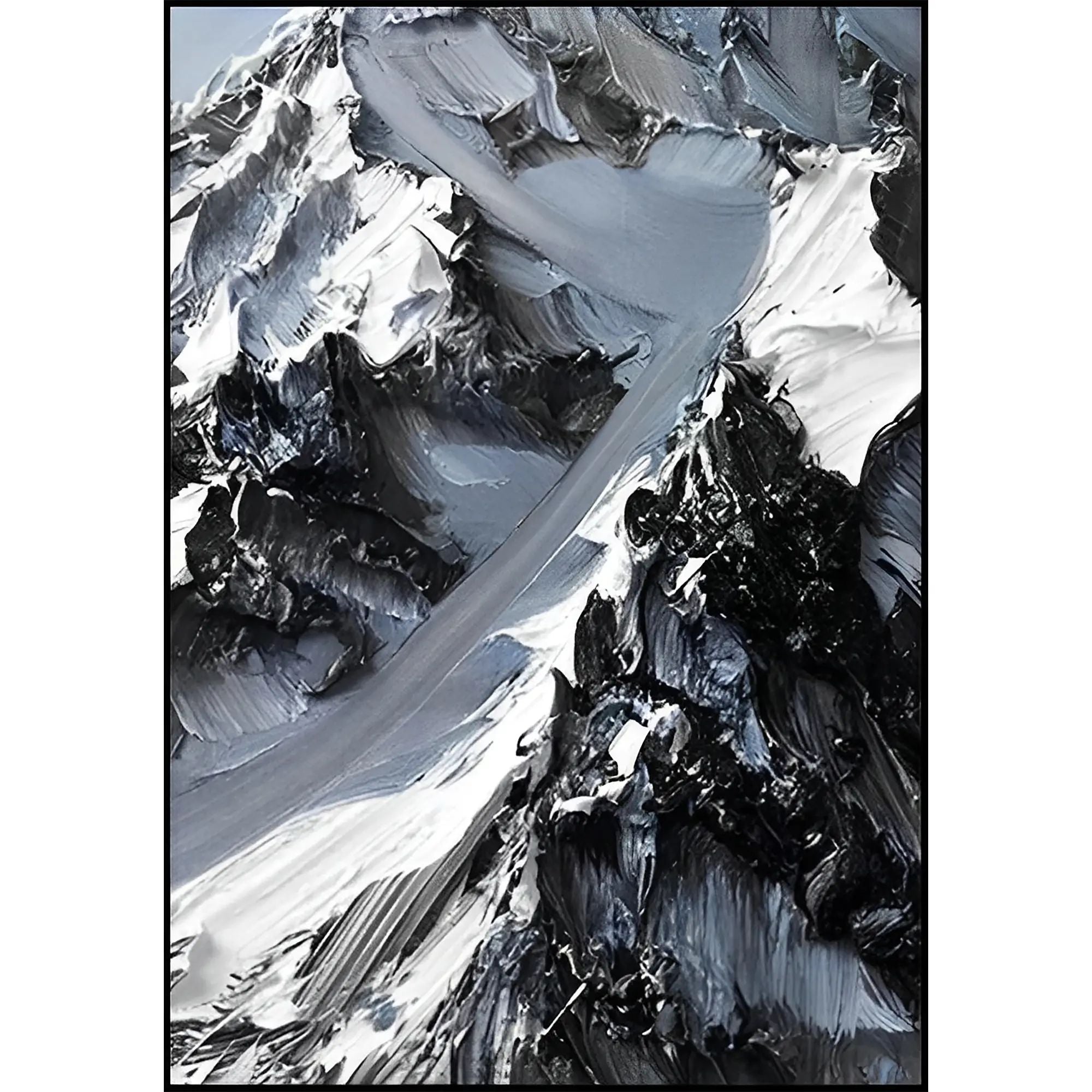 Großes Gemälde - Schnee in Alpen Berglandschaft - Cumbres Eternas Default Title
