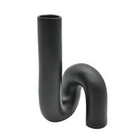 Vase - Elegante Designervase - Designgefäß skulpturale Blumenvase Linea Noire Eon