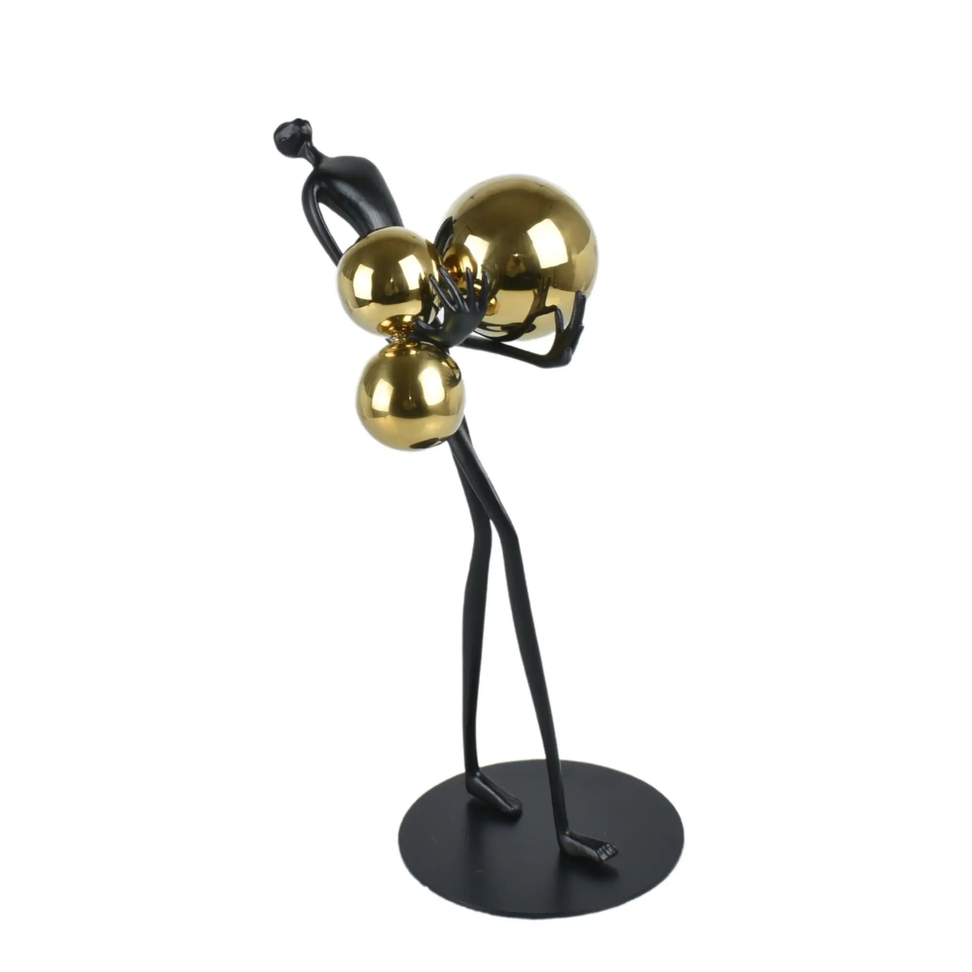 Dekofigur - mit Goldkugeln - Dekoskulptur Menschfigur Jongleur Default Title