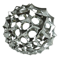 Dekokugel - glänzende Spitzform - Abstrake Tischdeko Designerkugel Sphère Argentée