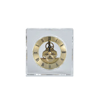 Deko-Tischuhr - klassisch - Standuhr transparent Kristalluhr Nobilis