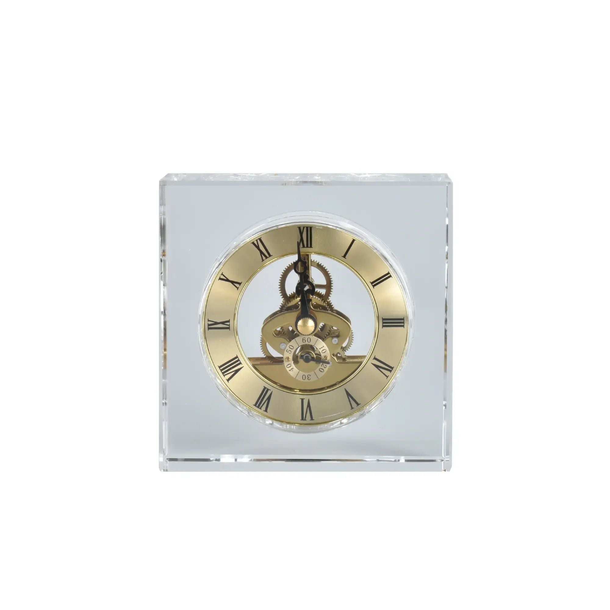 Deko-Tischuhr - klassisch - Standuhr transparent Kristalluhr Nobilis Default Title