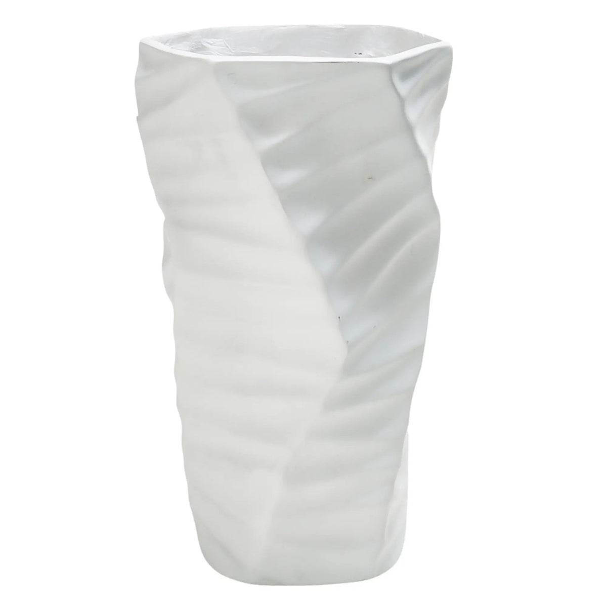 Tischvase - Keramikoptik - Große Standvase Struktur Wellenvase Vasi Duo