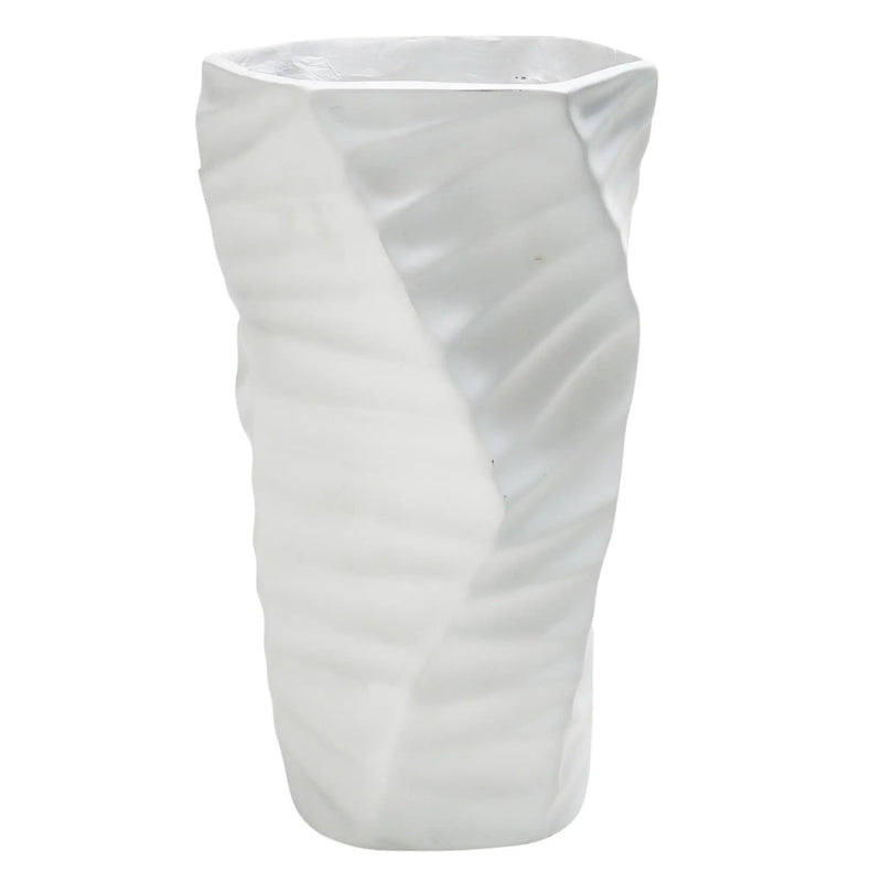 Tischvase - Keramikoptik - Große Standvase Struktur Wellenvase Vasi Duo