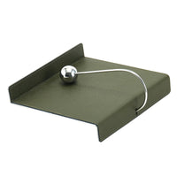 Serviettenhalter - Kunstleder Serviettenablage – Grün mit Edelstahl Kugelhalter – Design-Küchenaccessoire Equilibre