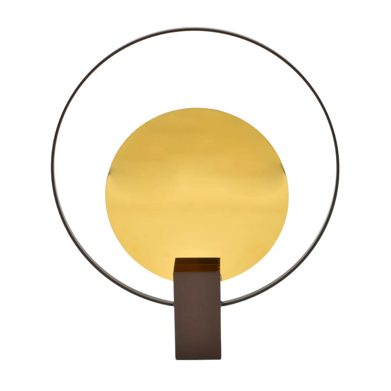 Dekoobjekt - Abstrakte-Runde Dekofigur - Skulptur Minimalistische Ringkomposition Argentum Orbis