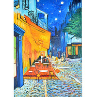 Großes Gemälde - Van Goghs Café Terrace at Night Reproduktion - Café bajo las Estrellas