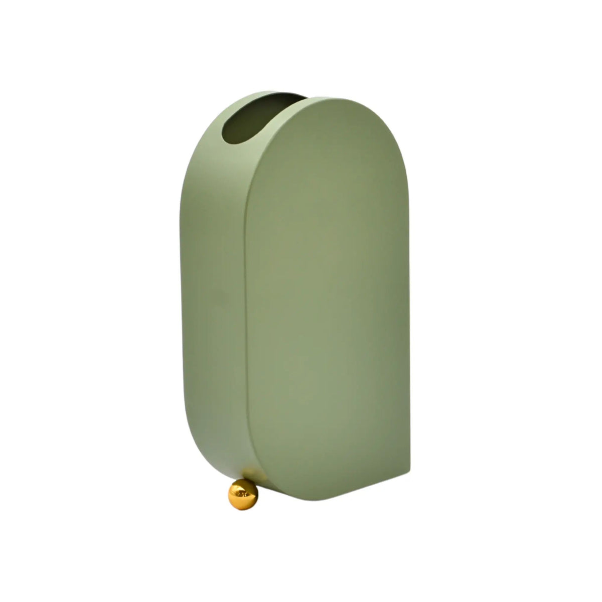 Edelstahlvase - Moderne Designer-Tischvase - Skulpturale Standvase Sfera Aurea