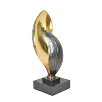 Skulptur - in Blätterform - Kunstobjekt hochglanz Metallskulptur Fogli