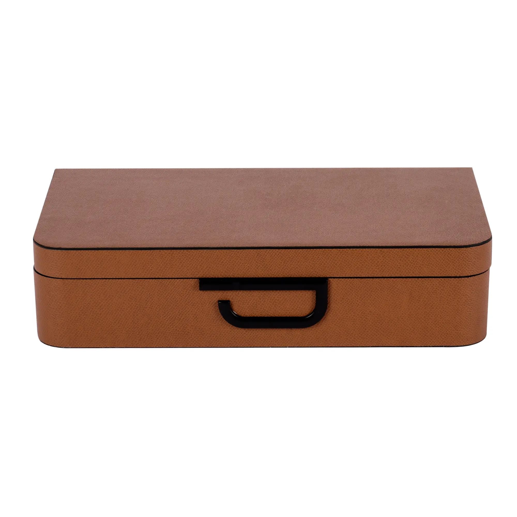 Lederbox - rechteckig mit Deckel - Edle Accessoirebox stilvolle Schmuckbox Aristo Case Default Title