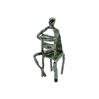 Denkerfigur - Abstrakte Skulptur filigrane Sitzfigur Cogito Nova