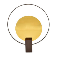 Dekoobjekt - Abstrakte-Runde Dekofigur - Skulptur Minimalistische Ringkomposition Argentum Orbis
