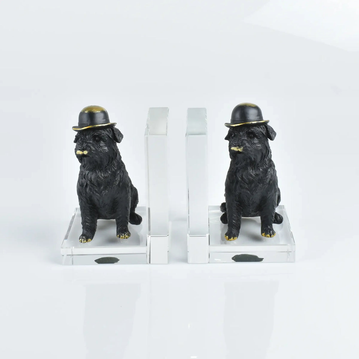 Buchstütze - SET mit zwei Hunden - Buchhalter Deko-Objekt Dogy