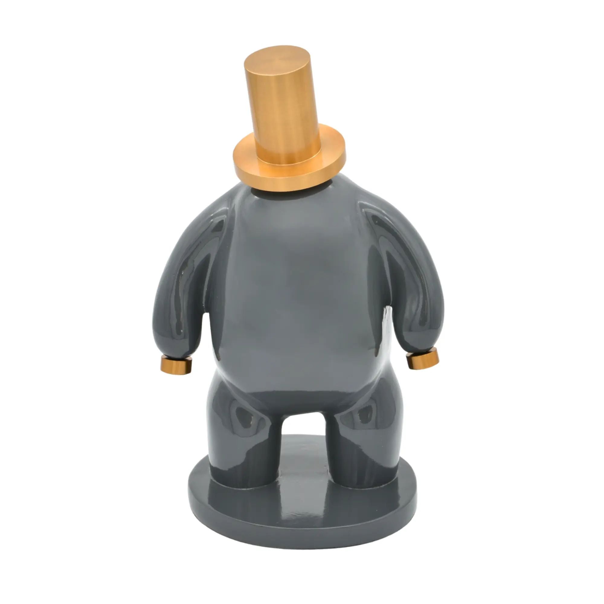 Dekofigur - Designer Pop-Art Skulptur - Skulptur Verspieltes Pop-Design Orbis Aurum Grau