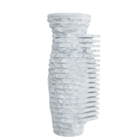 Reliefvase - Asymmetrische Naturstein Vase - Marmor Deko Vase Strata