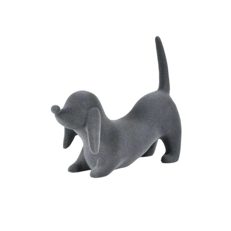 Tierfigur - Skulptur Samtige Hundefigur Canis Velours Élégance