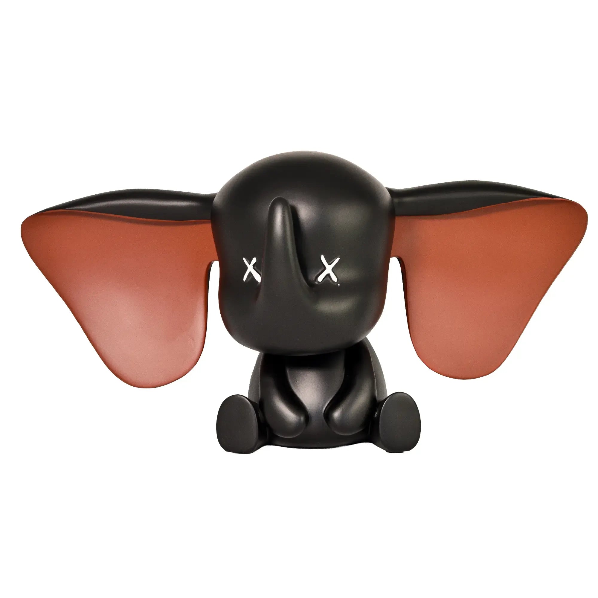 Cartoonfigur - Deko Skulptur Pop‑Art Jumbo Elefant schwarz Abstrakte – Cartoon-Toy – Designdeko Elephas Dumbo Sitzend