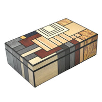 Schmuckbox - Edle Aufbewahrungsbox Intarsien – Art-Deco Schmuckdose – Coffee-Table-Box Mosa