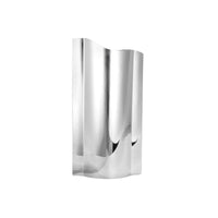 Edelstahlvase - glänzend poliert - Blumenvase Wellenform Mirra