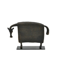 Tierfigur - gusseisenoptik - Metallskulptur Kuh Abstraktes Deko-Objekt Mucca